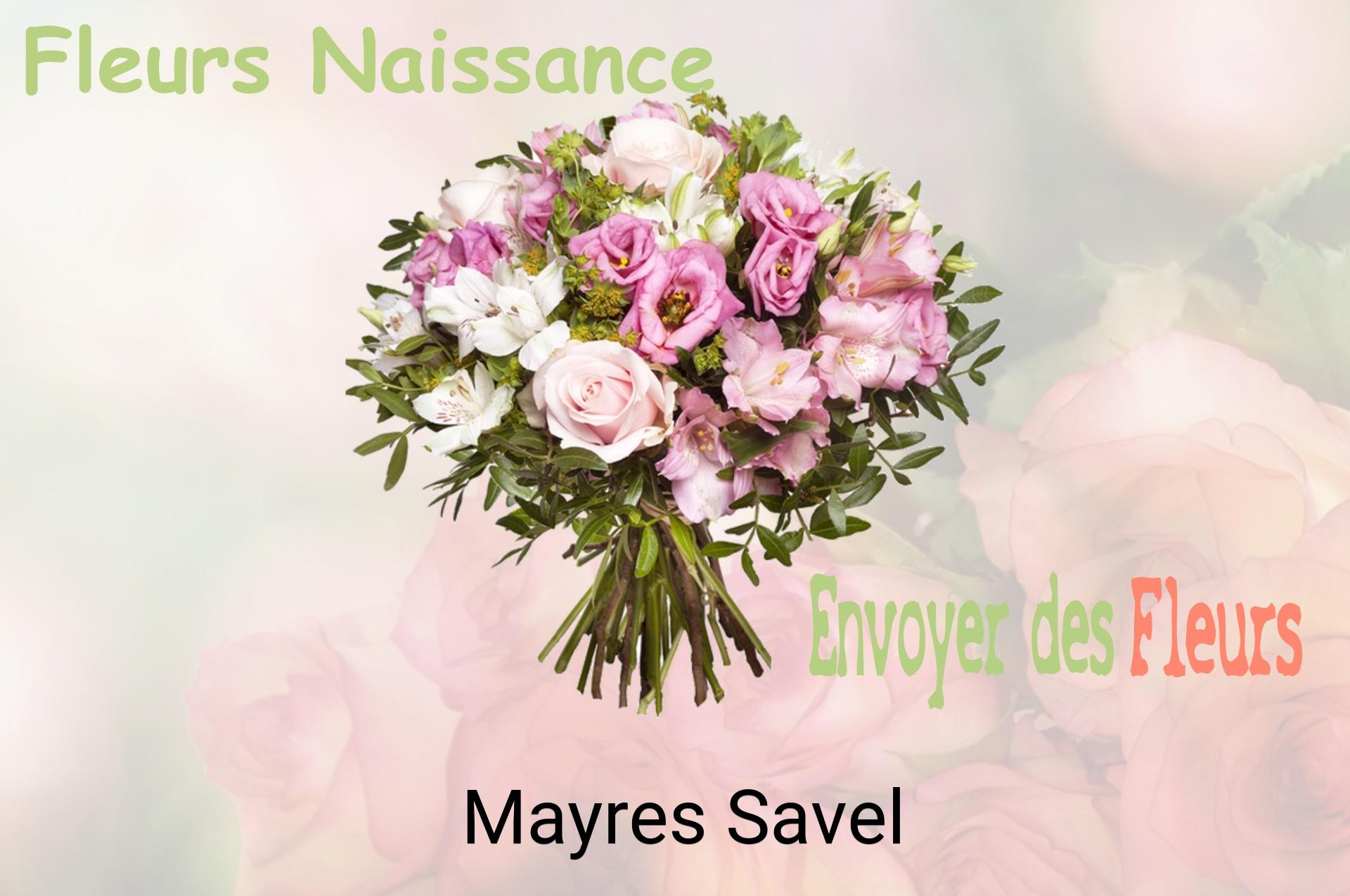 Bouquet de fleurs de naissance livré à Mayres-Savel