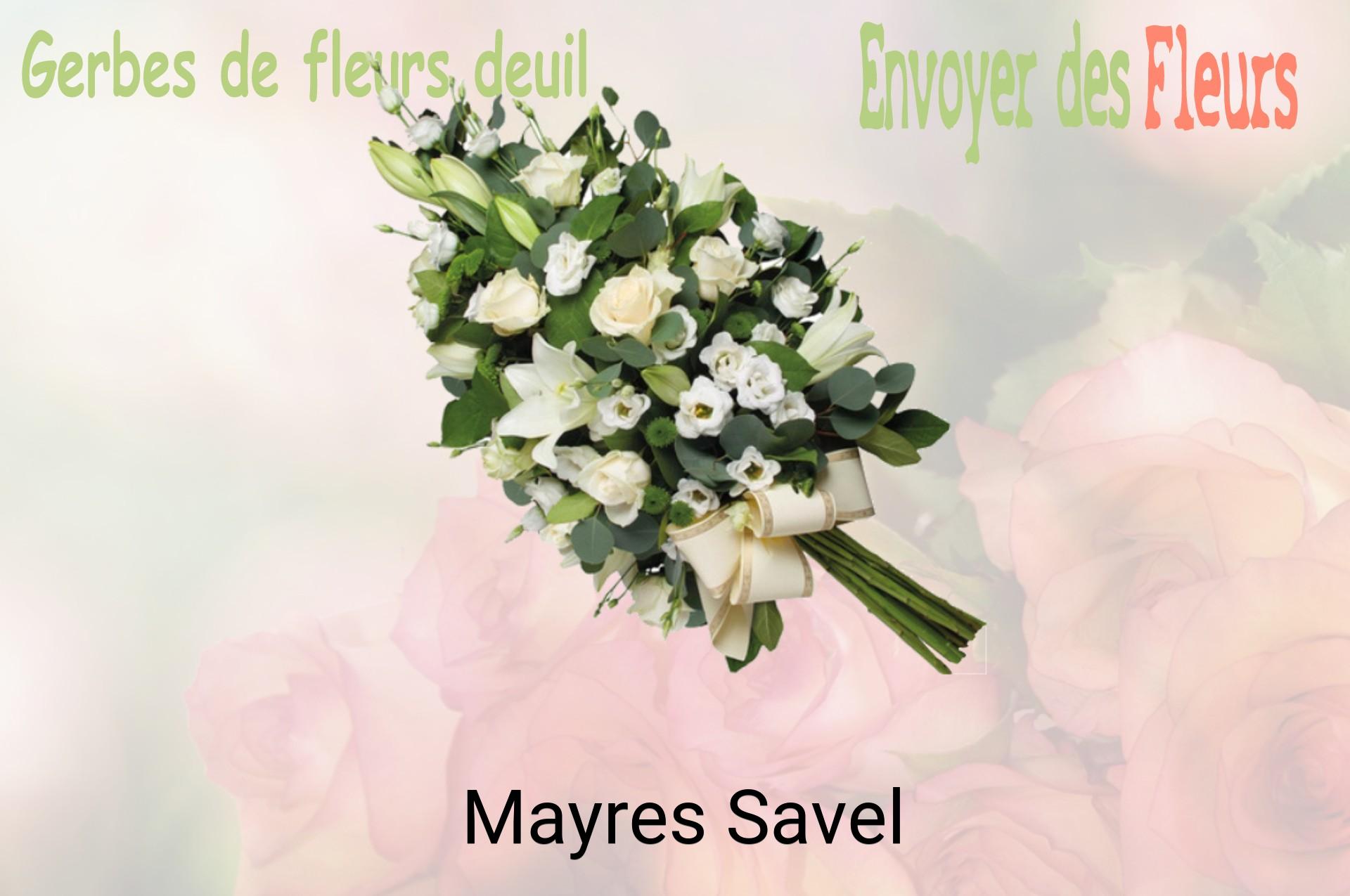 Gerbe de fleurs de deuil livrée à Mayres-Savel
